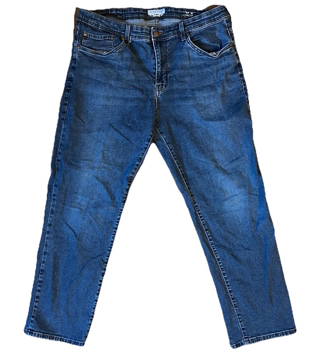English Laundry Mens 34x32 Jeans Straight Leg Dark Wash Stretch Blue Denim Pants